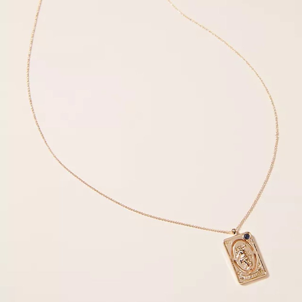 NWT ANTHROPOLOGIE Tarot Card Pendant Necklace - Picture 2 of 7